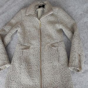 Beige h&m warm pea coat